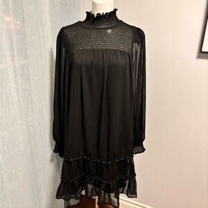 CeCe Black Long Sleeve Dress